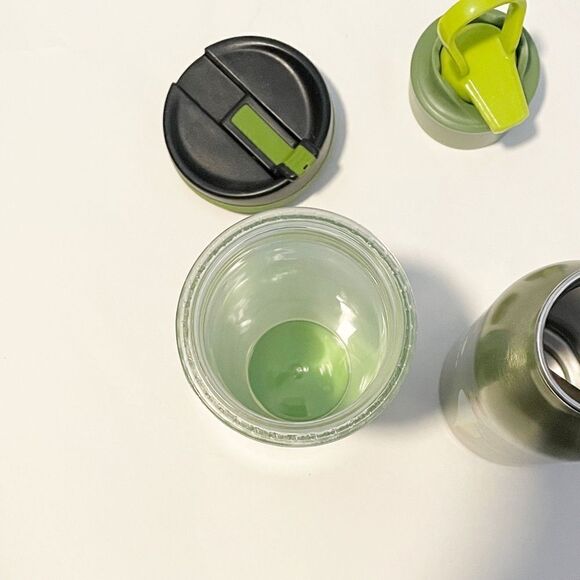 Two Starbucks Kids Travel Bottles Stainless Steel and Plastic Green - Picture 4 of 9